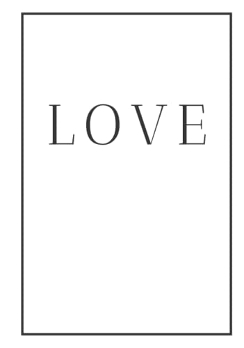 Love: A decorative book for coffee tables, end tables, bookshelves and interior design styling | Stack home books to add decor to any room. Monochrome ... or as a gift for interior design savvy people