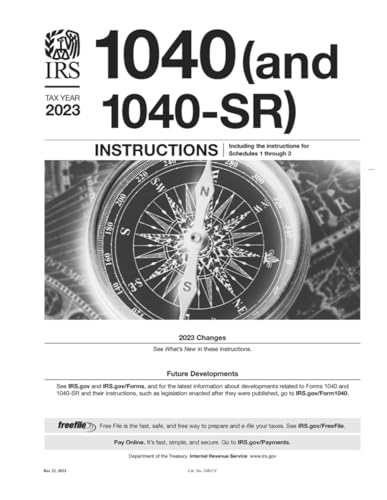 Instructions for 1040 and 1040 SR: Including the instructions for Schedules 1 through 3