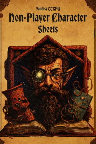 NPC Character Book: Character Sheet Notebook for Fantasy RPGs von Independently Published