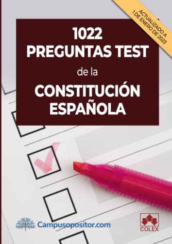 1022 preguntas test de la Constitución Española (Campus Opositor, Band 1) von COLEX,EDITORIAL