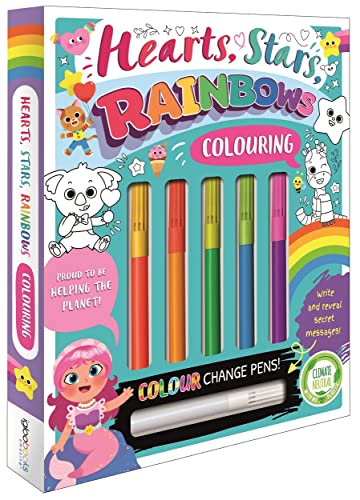 Hearts, Stars, Rainbows Colouring (Book and Pen Set) von Igloo Books Ltd