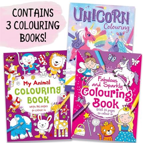 Three Amazing Colouring Books (With over 100 pages to colour in!)