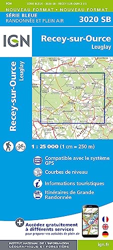 3020SB Recey-sur-Ource.Leuglay (Série Bleue, Band 3020) von IGN Institut Geographique National
