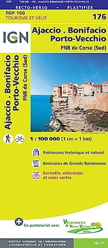 SK 176 Ajaccio.Bonifacio.Porto-Vecchio: IGN Cartes Top 100 - Straßenkarte SK 176 Ajaccio.Bonifacio.Porto-Vecchio: IGN Cartes Top 100 - Straßenkarte