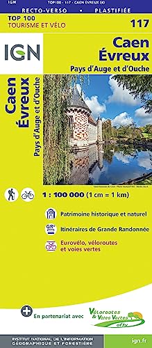SK 117 Caen Evreux: IGN Cartes Top 100 - Straßenkarte von IGN Frankreich