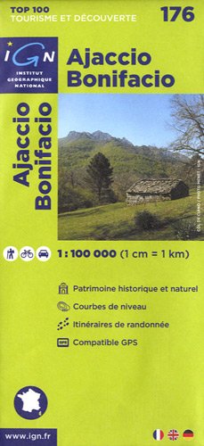 IGN 1 : 100 000 Ajaccio Bonifacio: Top 100 Tourisme et Découverte