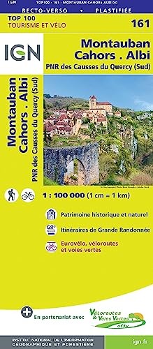 Montauban.Cahors.Albi 1:100 000: IGN Cartes Top 100 - Straßenkarte von IGN Frankreich