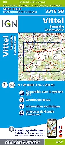 3318SB Vittel.Lamarche.Contrexéville (Série Bleue, Band 3318) von IGN Institut Geographique National