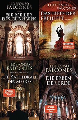 Ildefonso Falcones: 4 historische Romane im Set + 1 exklusives Postkartenset