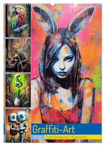 Graffiti Art (Wandkalender 2025 DIN A2 hoch), CALVENDO Monatskalender von CALVENDO