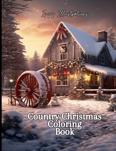Country Christmas Coloring Book: Snowy Stables