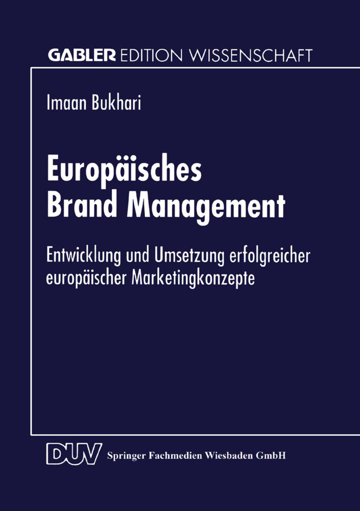 Europäisches Brand Management von Deutscher Universitätsverlag
