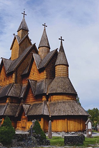Heddal Stave Church in Norway Journal: 150 page lined notebook/diary