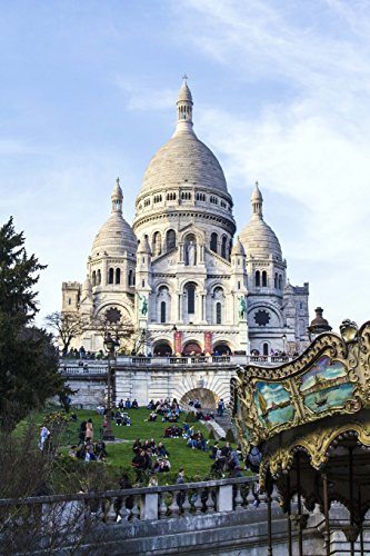 Sacre Coeur Basilica in Montmartre Paris France Journal: 150 page lined notebook/diary
