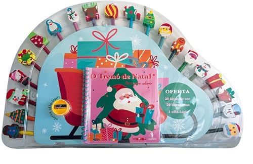 O Trenó de Natal (com 20 lápis e borrachas)