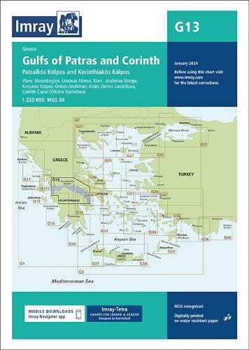 G13 Gulfs of Patras and Corinth: Patraikos Kolpos and Korinthiakos Kolpos (G Chart) von Imray, Laurie, Norie & Wilson Ltd