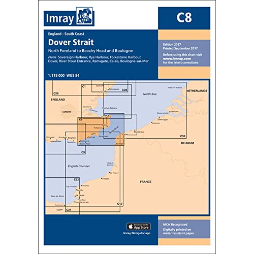 Imray Chart C8: Dover Strait North Foreland to Beachy Head and Boulogne (C CHARTS)