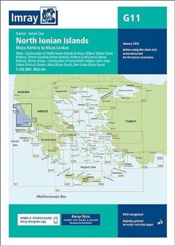 Imray Chart G11: North Ionian Islands (G Charts, Band 11) von Imray, Laurie, Norie & Wilson Ltd