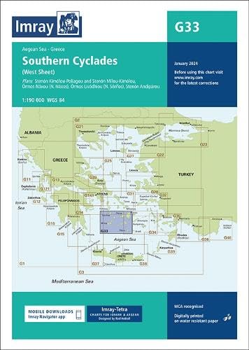 Imray Chart G33: Southern Cyclades (G Charts, Band 33) von Imray, Laurie, Norie & Wilson Ltd