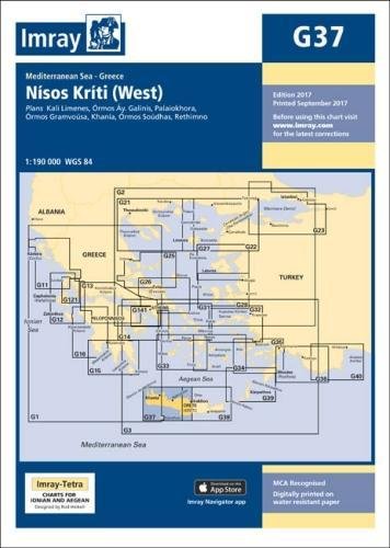 Imray Chart G37: Nisos Kriti (West) (G Series) von Imray, Laurie, Norie & Wilson Ltd