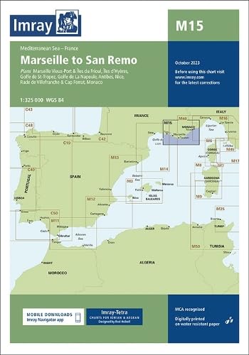 Imray Chart M15: Marseille to San Remo (M Series, Band 15)