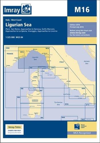 Imray Chart M16: Ligurian Sea von Imray, Laurie, Norie & Wilson Ltd