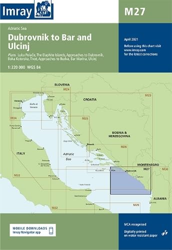 Imray Chart M27: Dubrovnik to Bar and Ulcinj (M Series)