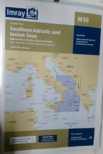 Imray Chart M30: Dubrovnik to Kerkira (Corfu) & Sicilia (M Charts)