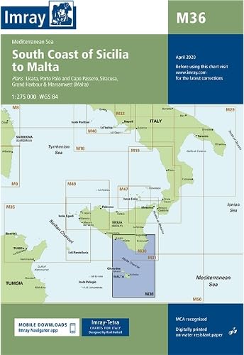Imray Chart M36: South Coast of Sicilia to Malta (M Chart, Band 36)