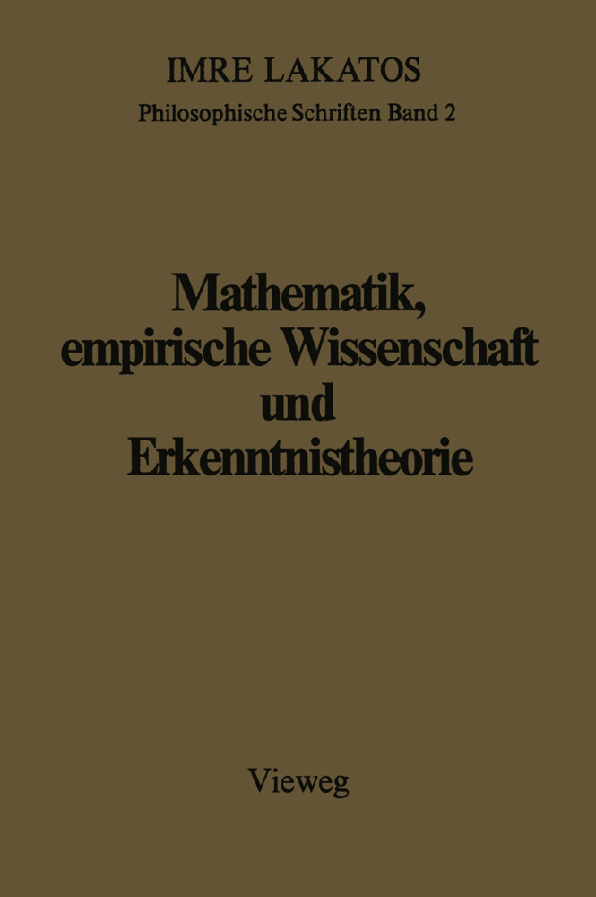 Mathematik empirische Wissenschaft und Erkenntnistheorie von Vieweg+Teubner Verlag