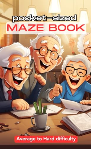 Engaging Pocket-Sized Maze Book - Average to Hard Difficulty: 70 pages of entertainment and mental stimulation!