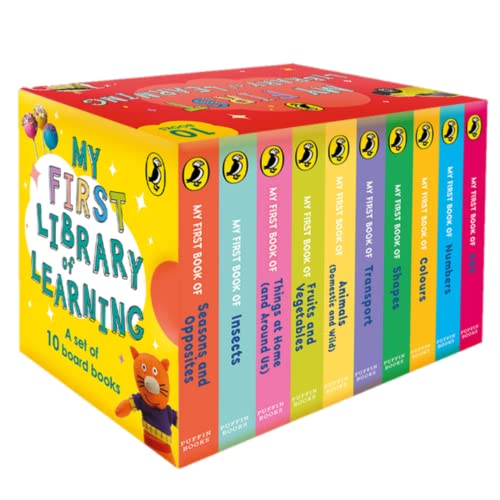 My First Library of Learning: Box Set, Complete Collection of 10 Early Learning Board Books for Super Kids, 0 to 3 (My First Book of)