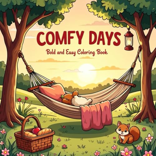 Comfy Days Coloring Book: Cozy & Cute Animal Scenes for Relaxation and Stress Relief (Coloring Books By Andrea Inglese) von Independently published