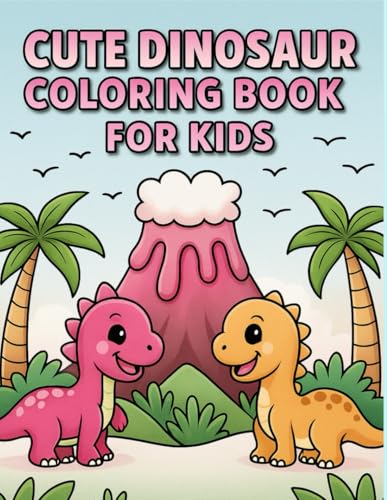 Dinosaur Coloring Book for Kids & Adults – 54 Cute & Adorable Dinosaur Illustrations for Endless Fun! (Coloring Books By Andrea Inglese) von Independently published