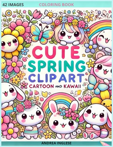 Kawaii Coloring Book Bold & Easy: Cartoon And Kawaii Seasonal Themed Therapy Designs for Relaxation & Stress-Relief (Spring Books) (Coloring Books By Andrea Inglese) von Independently published