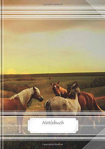 Notizbuch A4 | 160 Seiten | liniert | mit Inhaltsverzeichnis: Pferde - Design Hochglanz Softcover - dickes Notizheft, Schreibheft (Design Notizbücher, Band 9) von CreateSpace Independent Publishing Platform