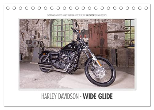 Emotionale Momente: Harley Davidson - Wide Glide (Tischkalender 2024 DIN A5 quer), CALVENDO Monatskalender