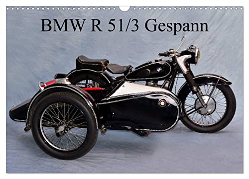 BMW R 51/3 Gespann (Wandkalender 2024 DIN A3 quer), CALVENDO Monatskalender von CALVENDO