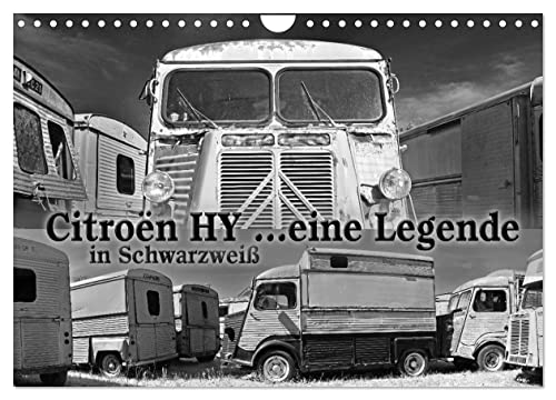 Citroën HY eine Legende in Schwarzweiß (Wandkalender 2024 DIN A4 quer), CALVENDO Monatskalender von CALVENDO