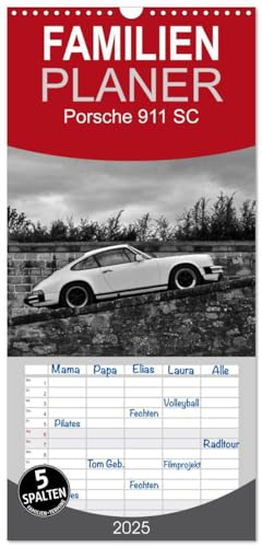 Familienplaner 2025 - Porsche 911 SC mit 5 Spalten (Wandkalender, 21 cm x 45 cm), CALVENDO