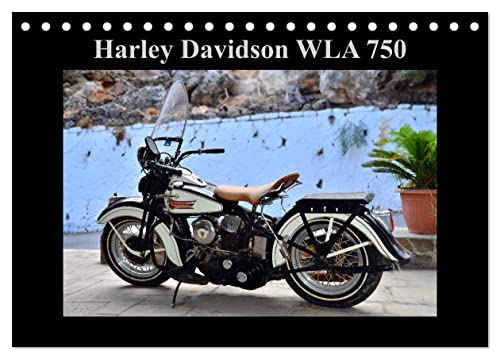 Harley Davidson WLA 750 (Tischkalender 2024 DIN A5 quer), CALVENDO Monatskalender von CALVENDO