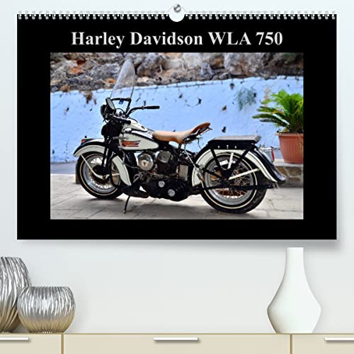 Harley Davidson WLA 750 (hochwertiger Premium Wandkalender 2024 DIN A2 quer), Kunstdruck in Hochglanz