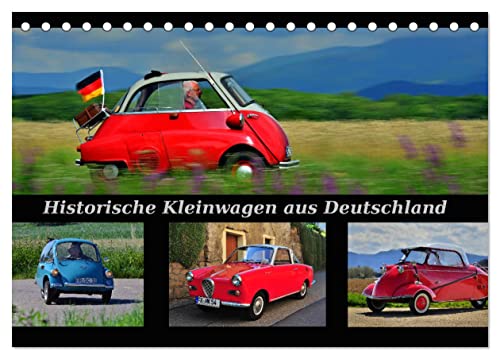 Historische Kleinwagen aus Deutschland (Tischkalender 2024 DIN A5 quer), CALVENDO Monatskalender von CALVENDO