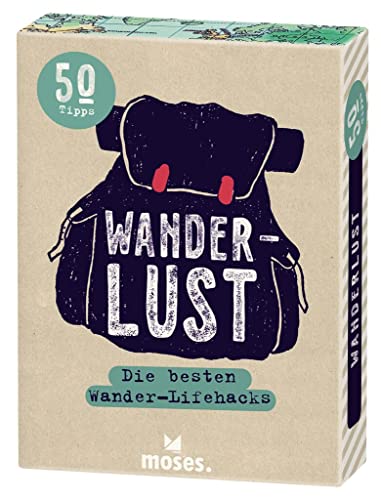 moses. Fernweh Wanderlust, Die besten Wander-Lifehacks, 50 Tipps zur Vorbereitung auf den nächsten Wandertrip, in einer Geschenkbox