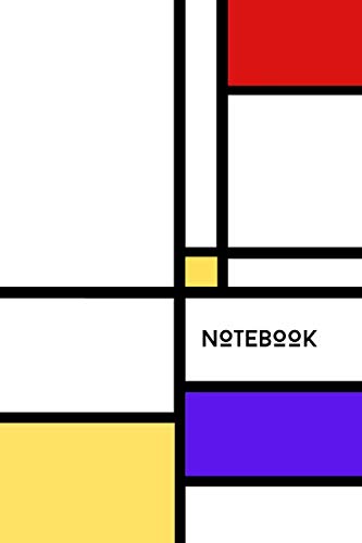 Mondrian inspired Notebook designed by Alva Ink: Abstract Sketch Book, Artistic Notebook, Journal Style, Alternative to Gift Card, 100 pages, 6x9 Diary