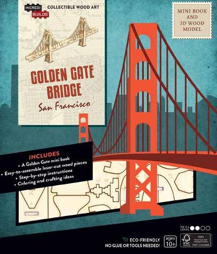 IncrediBuilds: San Francisco: Golden Gate Bridge Book and 3D Wood Model