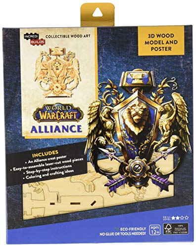 IncrediBuilds: World of Warcraft: Alliance 3D Wood Model and Poster