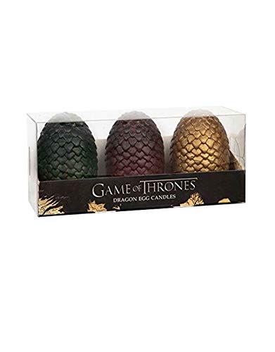 Insight Editions: Game of Thrones: Sculpted Dragon Egg Candl: Sculpted Dragon Egg Candles (Set of 3)