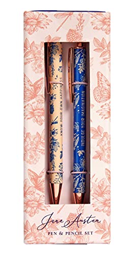 Jane Austen Floral Pen & Pencil Set