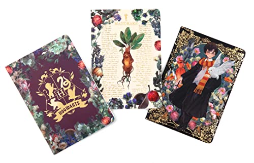 Harry Potter: Floral Fantasy Planner Notebook Collection (Set of 3): (Harry Potter School Planner School, Harry Potter Gift, Harry Potter Stationery, Undated Planner) von Insights